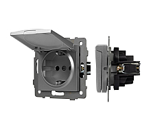 Механизм розетки влагозащищённый Arlight SCT-MCP-PL-GR-V (250V, 16A) 049836