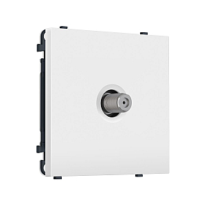 Комплект механизма TV розетки SAT SIGMA Белый матовый 5-2400MHz 3.5dB QUANT PRO Ambrella Volt MS133050 (SP1330, PR215)