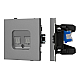 Механизм компьютерной розетки двойной Arlight SCT-TENDO-MPC2-PL-GR (RJ-45, CAT6) 054102