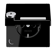 Розетка Schuko с крышкой и замком Jung LS1520NAKLSLSW