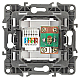Розетка комбинированная RJ45+TV ЭРА 12 12-3110-03 Б0027443
