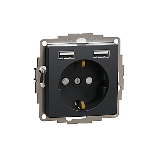 Розетка с заземлением и USB Schneider Electric SDD114052