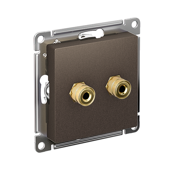 Аудиорозетка двухместная Systeme Electric AtlasDesign Мокко ATN000687