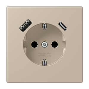 Розетка 2K+З USB Typ AC Jung LC1520-15CA243