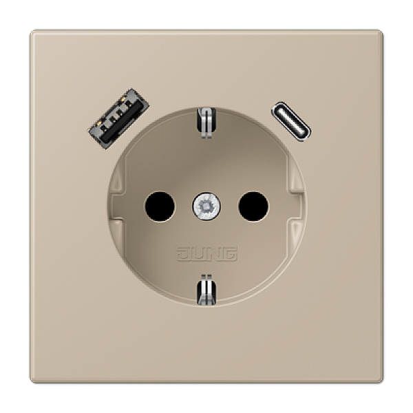 Розетка 2K+З USB Typ AC Jung LC1520-15CA243