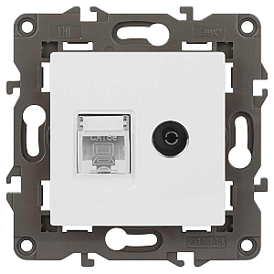 Розетка RJ45+TV Эра 14-3110-01М Б0065767