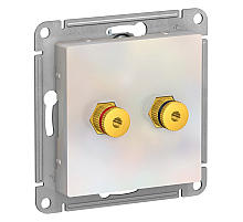 Аудиорозетка двухместная Systeme Electric AtlasDesign Жемчуг ATN000487