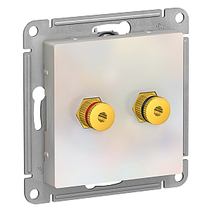 Аудиорозетка двухместная Systeme Electric AtlasDesign Жемчуг ATN000487