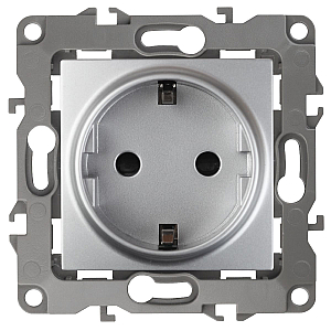 Розетка 2P+E Schuko со шторками Эра 12-2102-03 Б0014689