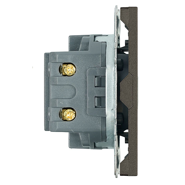 Розетка 2-местная USB + Type C (механизм), Stekker, 250В, 20W Эмили, RST10-5115-09, антрацит, soft touch 49931