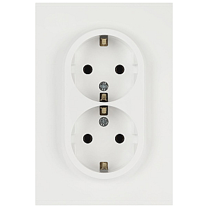 Розетка Эра Arktik 16-2104-08 двойная с заземлением 2X2P+E Schuko 16А-250В белый матовый Б0070451