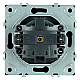 Розетка 2P+PE Stekker Эмили со шторками черный уголь RST16-5110-05 49854