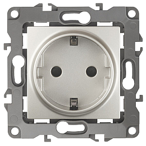 Розетка 2P+E Schuko со шторками Эра 12-2102-15 Б0019326