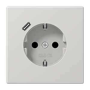 Розетка 2K+З USB Typ C Jung LS1520-18CLG