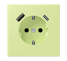 Розетка 2K+З USB Typ AC Jung LC1520-15CA222