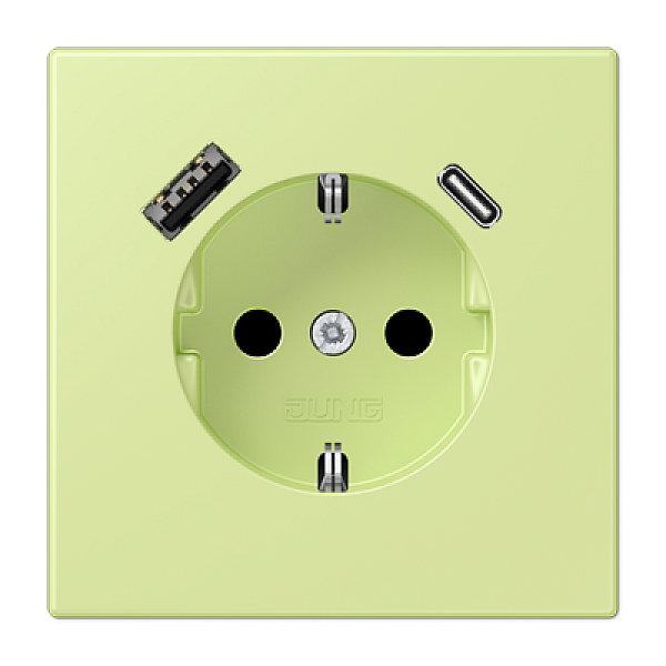 Розетка 2K+З USB Typ AC Jung LC1520-15CA222