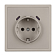 Розетка зк со шторками с USB тип C+С софт-тач кашемир Arlight SCT-MUCC-SFPL-CA (250V, 16A) 061814(1)