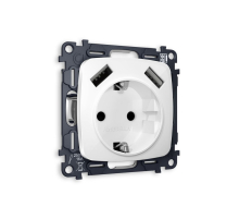 Комплект механизма электрической розетки USB A+A 18W Ambrella Volt Omega (OP1090, VM155) MO109010