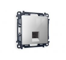 Комплект механизма телефонной розетки RJ-11(4P4C) со шторкой Ambrella Volt Alfa MA412030