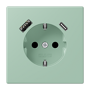 Розетка 2K+З USB Typ AC Jung LC1520-15CA217