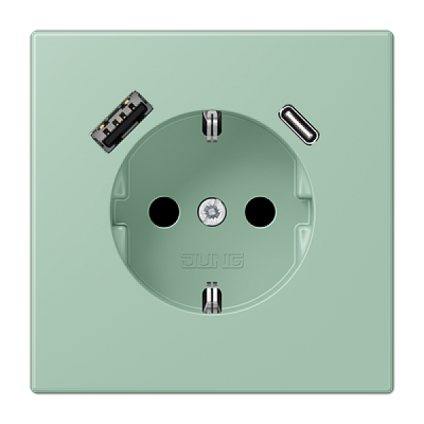 Розетка 2K+З USB Typ AC Jung LC1520-15CA217