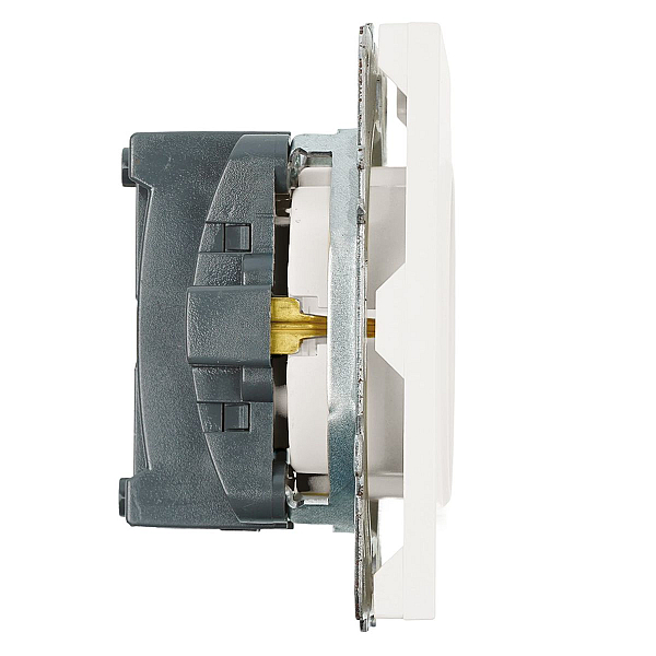 Розетка 2P+PE Stekker Эмили со шторками белый фарфор RST16-5110-01 49880
