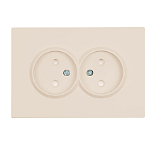 Розетка 2-местная с защитной шторкой Stekker Эмили б/з 250В 16А RST16-5116-08 кашемир soft touch 49903