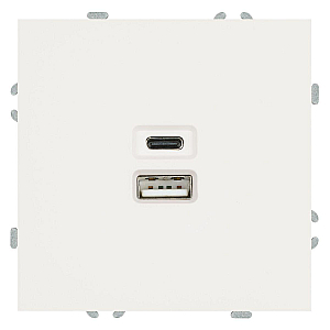Розетка 2-местная USB + Type C Stekker RST10-5115-01 Эмили 49879