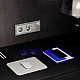 Розетка встраиваемая Voltum S70 с заземлением и защитными шторками, 16А, с USB, A+A, (шелк) VLS040404