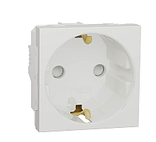 Розетка Schneider Electric Unica New Modular с/з со шторками 16A 250V NU303718