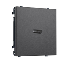 Комплект механизма розетки HDMI 2.1 SIGMA Антрацит серый 30V/900MS 4K-120HZ 8K-60Hz QUANT PRO Ambrella Volt MS664030 (SP6640, PR223)