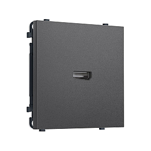 Комплект механизма розетки HDMI 2.1 SIGMA Антрацит серый 30V/900MS 4K-120HZ 8K-60Hz QUANT PRO Ambrella Volt MS664030 (SP6640, PR223)