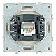 Розетка компьютерная 1-местная RJ-45 (механизм) Эмили, RST00-5117-08, кашемир, soft touch 49899