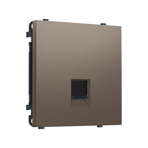 Комплект механизма компьютерной розетки SIGMA Темная бронза матовый RJ-45 Ambrella Volt MS642010 (SP6420, PR188)