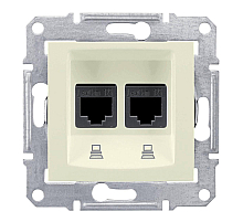 Розетка компьютерная 2хRJ45 Schneider Electric Sedna STP SDN4600147
