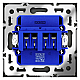 Розетка акустическая встраиваемая Voltum S70 4-местная, (графит) VLS060307
