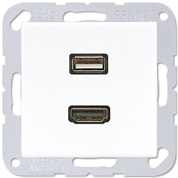 Розетка HDMI/USB Jung MAA1163WW