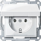 Розетка с крышкой Schneider Electric Merten MTN2311-0319
