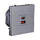 Розетка USB A+C 65W, серый Kollinger Eclipse EC-024GY