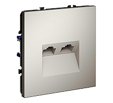 Розетка компьютерная двойная Voltum S70 VLS060203 (кашемир)