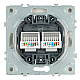 Розетка компьютерная 2-местная RJ-45 (механизм), Stekker Эмили, RST00-5111-08, кашемир, soft touch 49900