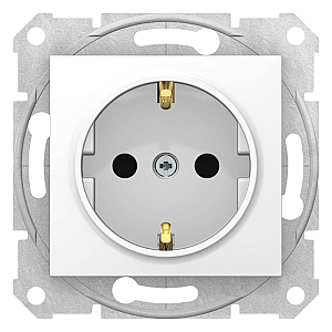 Розетка Schneider Electric Sedna с з/к со шторками 16A 250V SDN3001721