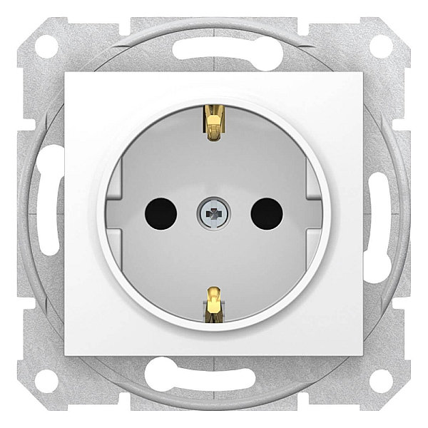 Розетка Schneider Electric Sedna с з/к со шторками 16A 250V SDN3001721