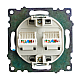 Розетка компьютерная 2-местная RJ-45 (механизм) Stekker GLS00-7109-06 Катрин, графит 50008