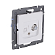 Розетка двойная спутниковая SAT + RJ45 Cat.6, белый матовый Kollinger REA-022WM для Aspekt, Eleganz, Reflex