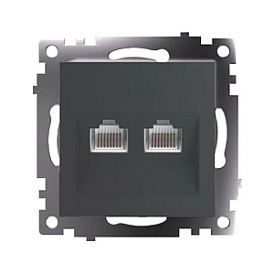 Розетка компьютерная 2-местная RJ-45 Stekker Катрин GLS00-7109-06 50008