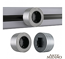 Трековая розетка Arte Milano Am-track-sockets 380011TS/ES Grey