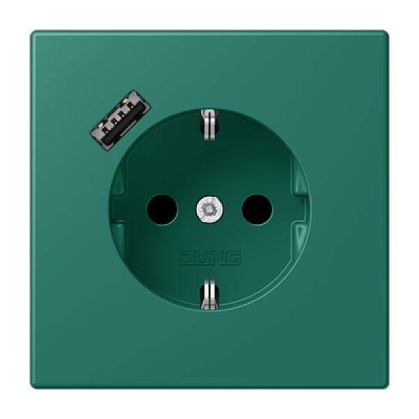 Розетка 2K+З USB Typ A Jung LC1520-18A216