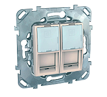 Розетка компьютерная 2хRJ45 Schneider Electric Unica MGU5.2020.25ZD