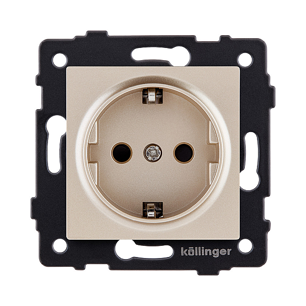 Розетка штепсельная SCHUKO 16A/250 В, золотой Kollinger REA-002GD для Aspekt, Eleganz, Reflex